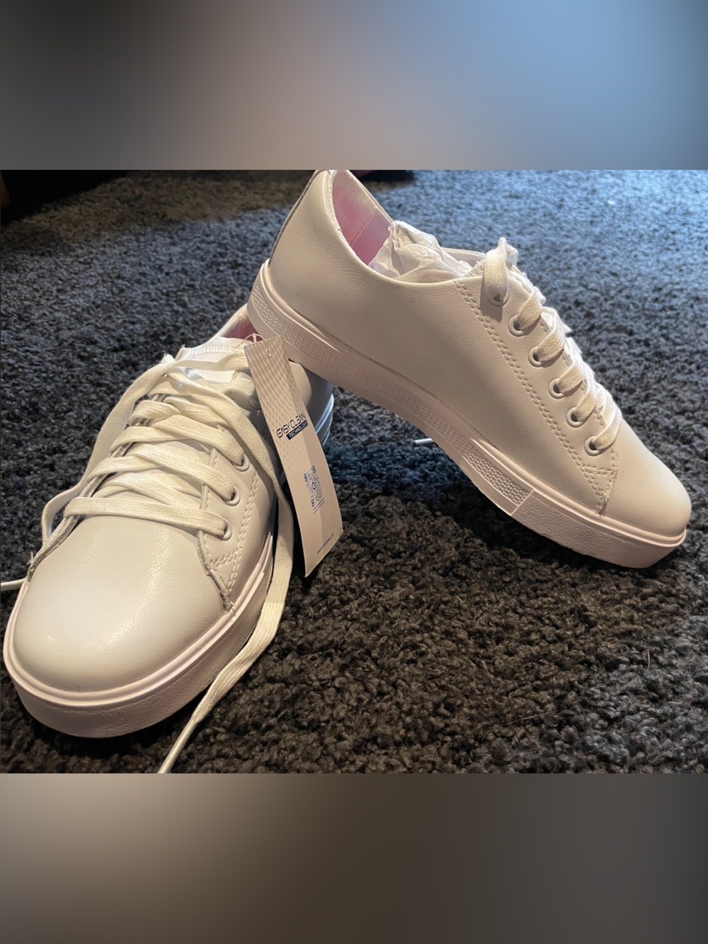 Shoes For Crews Women's White Low-Top Lace-Up Sneakers